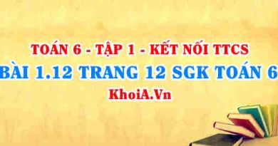 Bài 1.12 trang 12 SGK Toán 6 tập 1 Kết nối tri thức